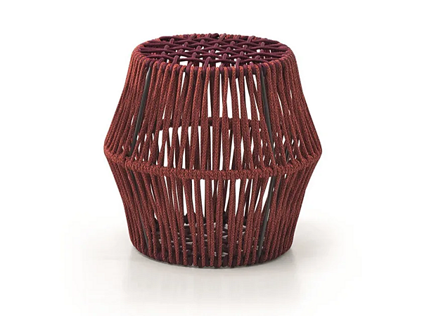 Pouf de jardin rond Ziggy en tissu Saba usine SABA de l'Italie. Foto №1