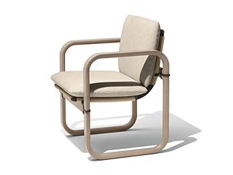 Chaise de jardin en frêne avec accoudoirs GIORGETTI LOOP