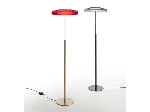 Lampadaire en métal et verre collection Dora Oluce usine Oluce de l'Italie. Foto №1