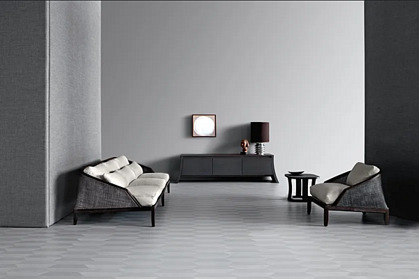 Fauteuil avec accoudoirs en tissu Grace Potocco 834 PB 834/PB usine POTOCCO de l'Italie. Foto №2