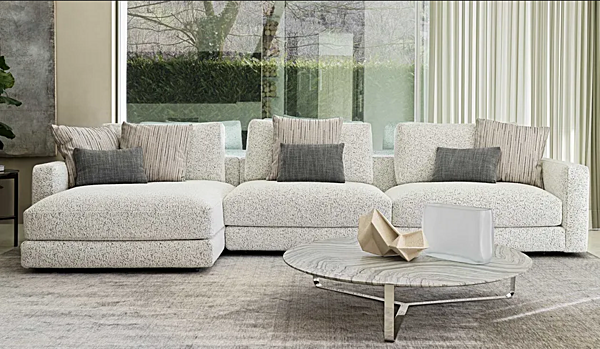 Canapé modulable avec housse amovible en tissu Flou collection MyPlace usine Flou de l'Italie. Foto №13