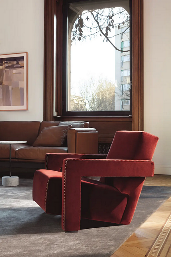 Fauteuil en tissu CASSINA 637 Utrecht usine CASSINA de l'Italie. Foto №7