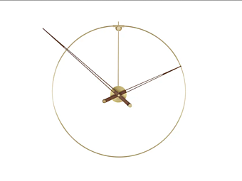 Horloge murale en laiton LIGNE ROSET collection Pik 11230480-11230481 usine LIGNE ROSET de l'Italie