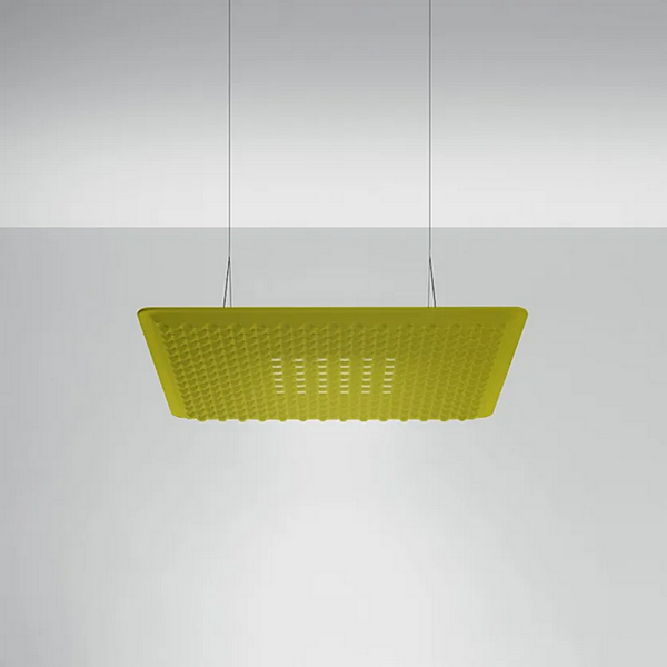 Panneau acoustique suspendu en tissu lampadaire œuf Matrix 800x800 Artemide usine Artemide de l'Italie. Foto №2