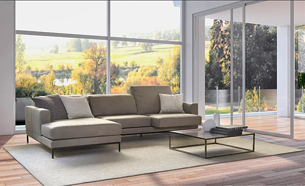 Canapé d'angle en tissu avec chaise longue Lio GYFORM usine Gyform de l'Italie. Foto №7