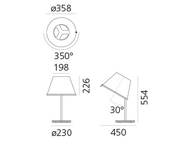 Lampe de bureau en papier parchemin Artemide Choose usine Artemide de l'Italie. Foto №8