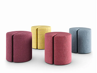 Pouf enfant rembourré en tissu Nidi collection Noel usine nidi de l'Italie