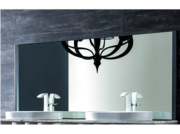 Miroir en métal avec éclairage intégré CORTEZARI Quadra 345 usine CORTE ZARI de l'Italie. Foto №1