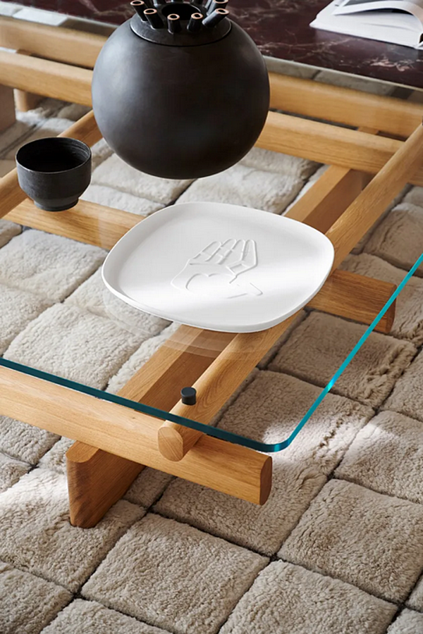 Поднос квадратный из фарфора La Main Ouverte CASSINA GNR 30 usine CASSINA de l'Italie. Foto №5