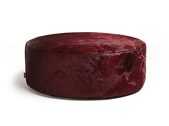 Pouf rond en velours Dama Mussi