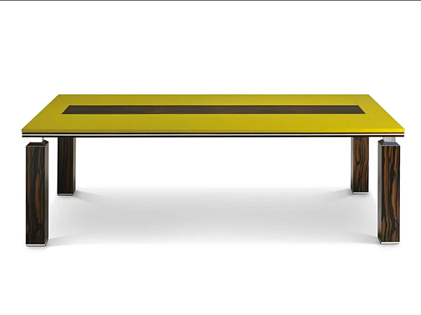 Table de réunion rectangulaire en mélaminé avec plateau en cuir ARES I 4 Mariani usine i 4 Mariani de l'Italie. Foto №1