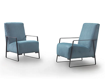 Fauteuil en tissu rembourré avec accoudoirs GYFORM LADY