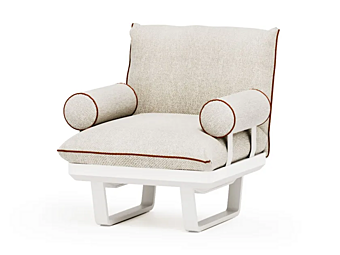 Fauteuil de jardin en tissu avec accoudoirs Atmosphera collection Venice