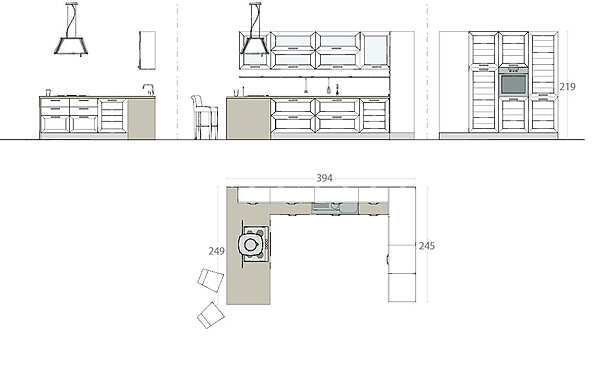 Cuisine LUBE CUCINE Claudia 03 usine LUBE CUCINE de l'Italie. Foto №5
