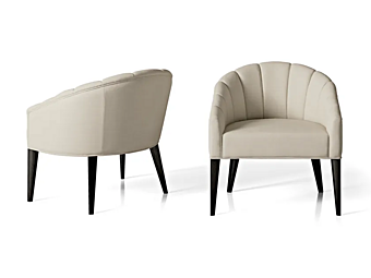 Fauteuil en cuir rembourré avec accoudoirs Segreti S94 ARTE BROTTO S94
