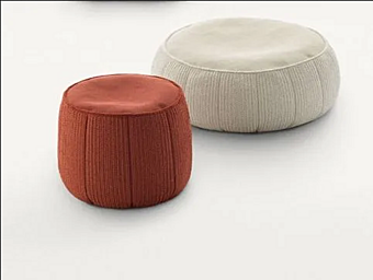 Pouf rond en tissu avec housse amovible PAOLA LENTI Play usine PAOLA LENTI de l'Italie