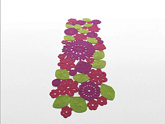 Tapis rectangulaire fait main en crochet avec motif floral PAOLA LENTI TCH01 Tapis rectangulaire fait main en crochet avec motif floral PAOLA LENTI TCH01 usine PAOLA LENTI de l'Italie