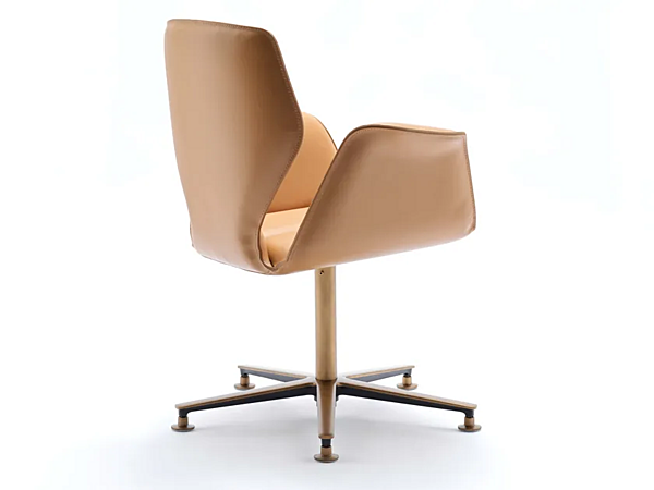 Chaise de bureau pivotante en cuir avec accoudoirs et base à 5 branches FASEM Fosca Big FOSCA BIG ABF usine FASEM de l'Italie. Foto №10