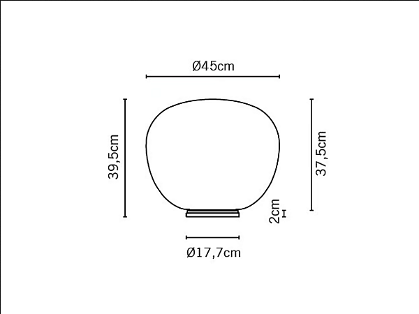Lampe de table en verre Fabbian Lumi Mochi usine Fabbian de l'Italie. Foto №9
