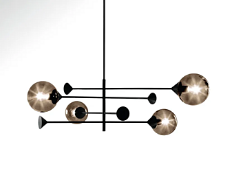 Suspension LED en métal Kendama GIORGETTI