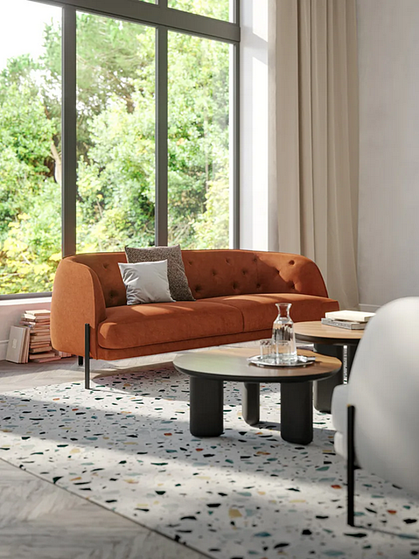 Fauteuil en cuir capitonné avec accoudoirs Liu Jo Living Collection Caillou CLC usine Liu Jo Living Collection de l'Italie. Foto №6