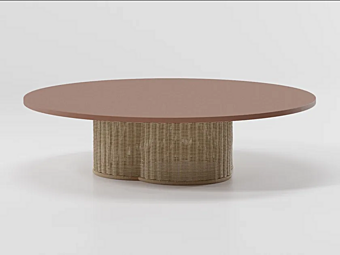 Table basse ronde en vimini KETTAL usine KETTAL de l'Italie