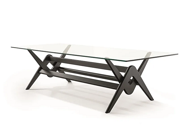 Table en bois et verre Capitol Complex CASSINA 058 usine CASSINA de l'Italie. Foto №4
