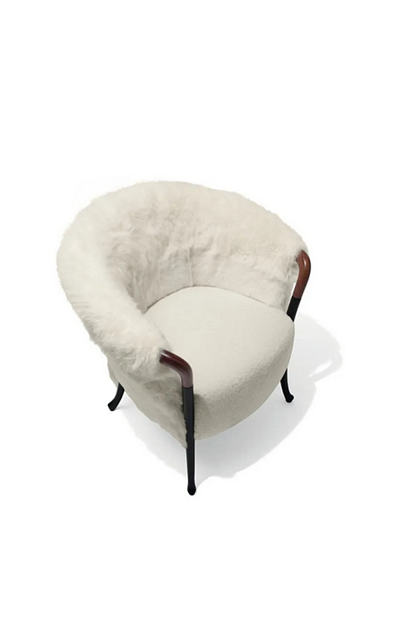 Fauteuil en fourrure avec accoudoirs GIORGETTI Progetti Fashion usine GIORGETTI de l'Italie. Foto №3