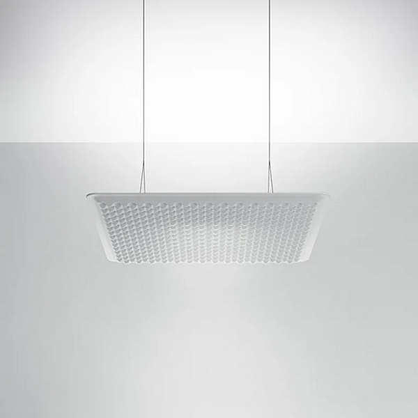 Panneau acoustique suspendu en tissu lampadaire œuf Matrix 800x800 Artemide usine Artemide de l'Italie. Foto №15