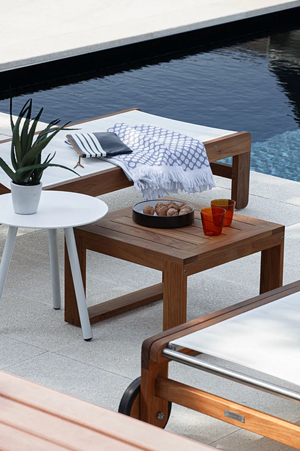 Table d'appoint de jardin en teck Atmosphera collection Desert usine ATMOSPHERA de l'Italie. Foto №3