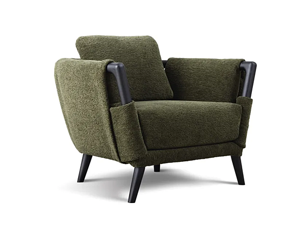 Fauteuil en tissu avec housse amovible Flou Gaudi usine Flou de l'Italie. Foto №1