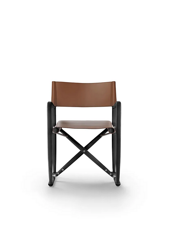 Chaise pliante en cuir tanné Luchino FLEXFORM 02C411 usine FLEXFORM de l'Italie. Foto №2