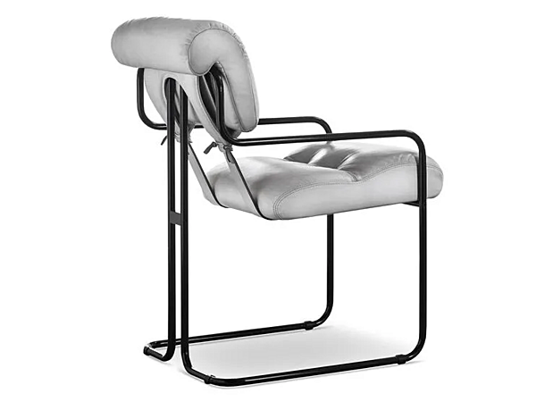 Chaise cantilever rembourrée avec accoudoirs Tucroma I 4 Mariani usine i 4 Mariani de l'Italie. Foto №7
