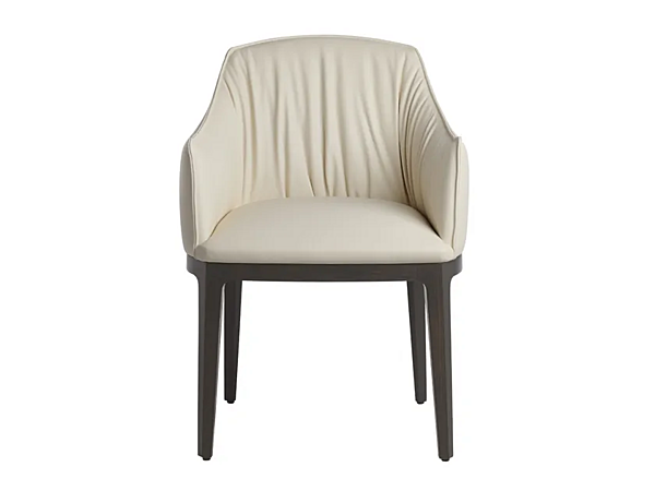 Fauteuil en cuir rembourré avec accoudoirs Potocco Blossom 840 P 840/P usine POTOCCO de l'Italie. Foto №1