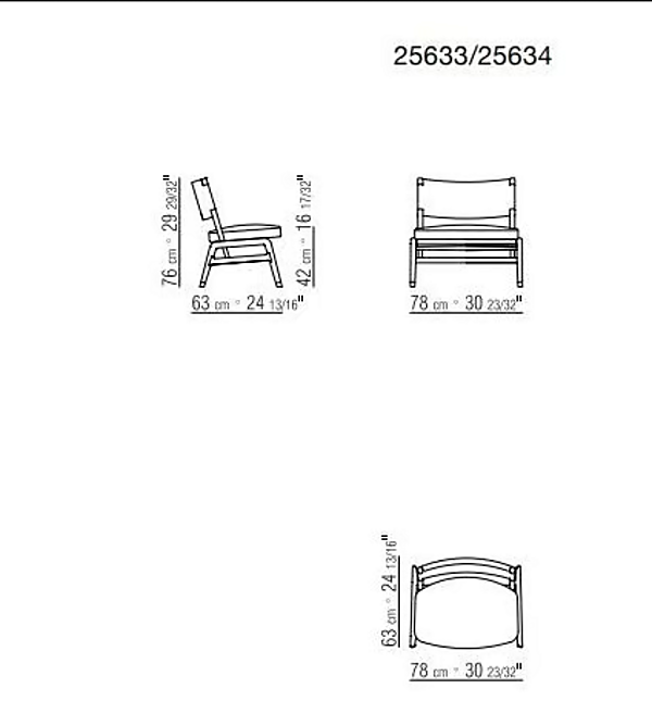 Fauteuil en cuir tanné Ortigia S H FLEXFORM usine FLEXFORM de l'Italie. Foto №4