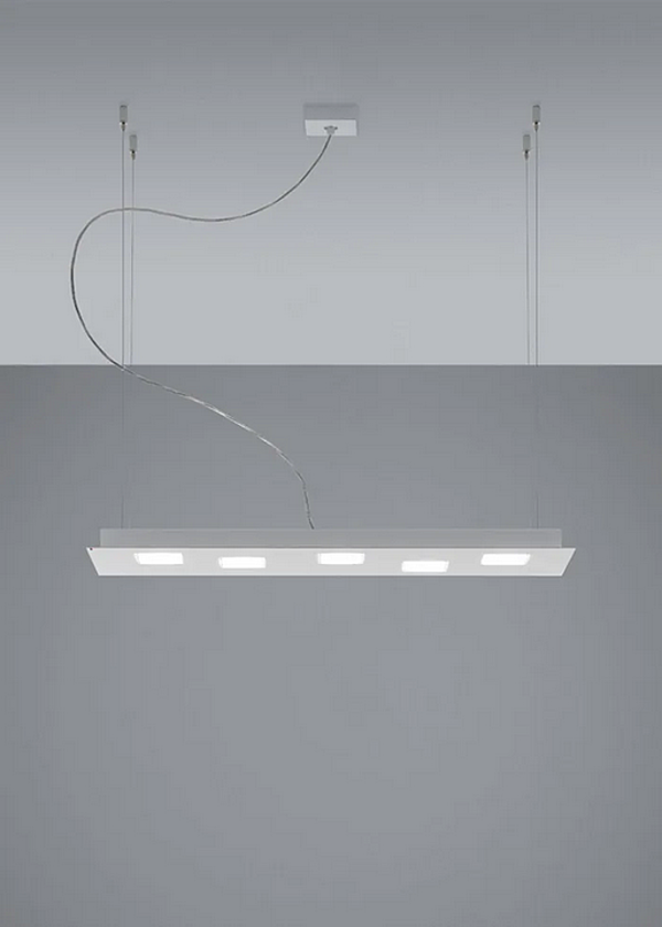 Suspension en aluminium LED Fabbian Quarter F38A01 usine Fabbian de l'Italie. Foto №2
