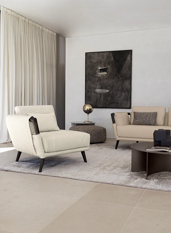 Fauteuil en tissu avec housse amovible Flou Gaudi usine Flou de l'Italie. Foto №15