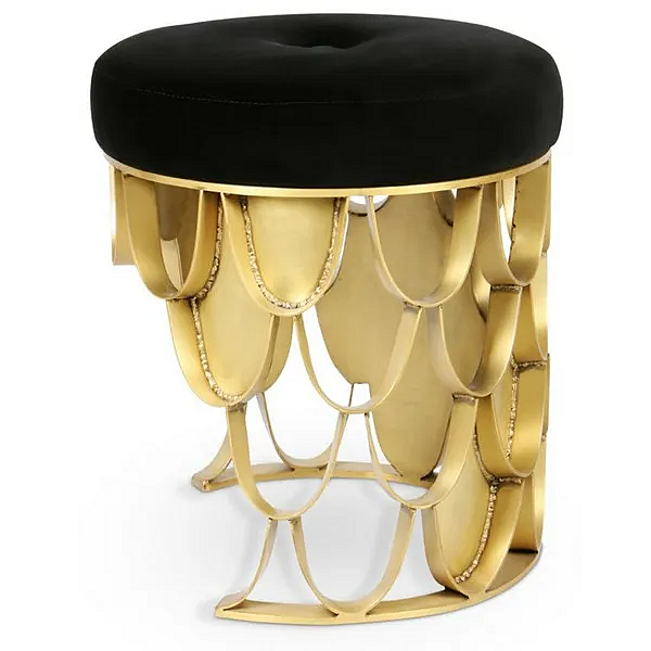 Tabouret bas rembourré en tissu Koi BRABBU usine BRABBU de l'Italie. Foto №4