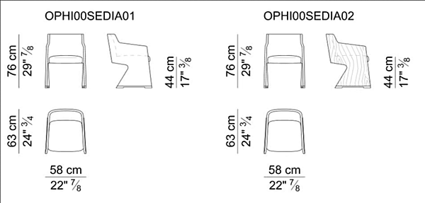 Chaise d'entraînement en cuir avec accoudoirs Ophy i 4 Mariani usine i 4 Mariani de l'Italie. Foto №5