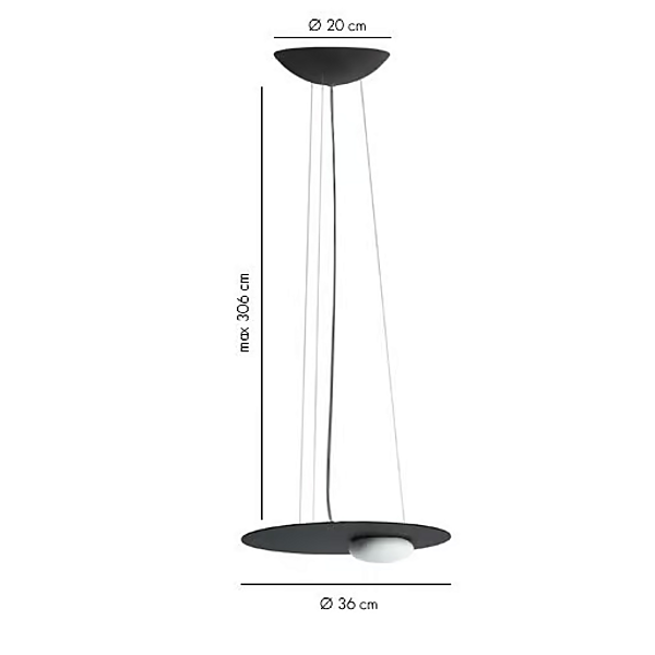 Suspension en aluminium LED KWIC AXOLIGHT usine Axolight de l'Italie. Foto №7