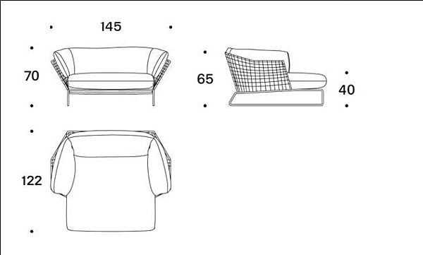 Lit de jardin en tissu technique New York Soleil Saba usine SABA de l'Italie. Foto №5