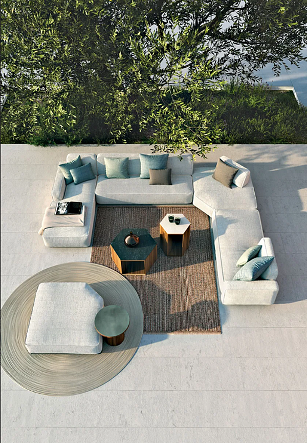 Table d'appoint de jardin en teck avec espace de rangement Atmosphera Zeta ZE.SR usine ATMOSPHERA de l'Italie. Foto №3