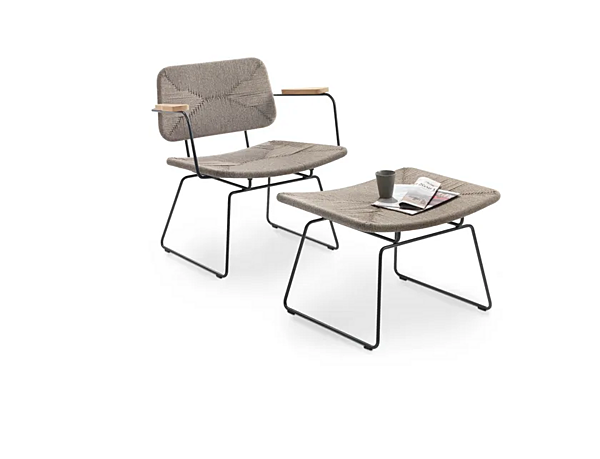 Fauteuil à accoudoirs en aluminium Echoes Outdoor FLEXFORM usine FLEXFORM de l'Italie. Foto №2
