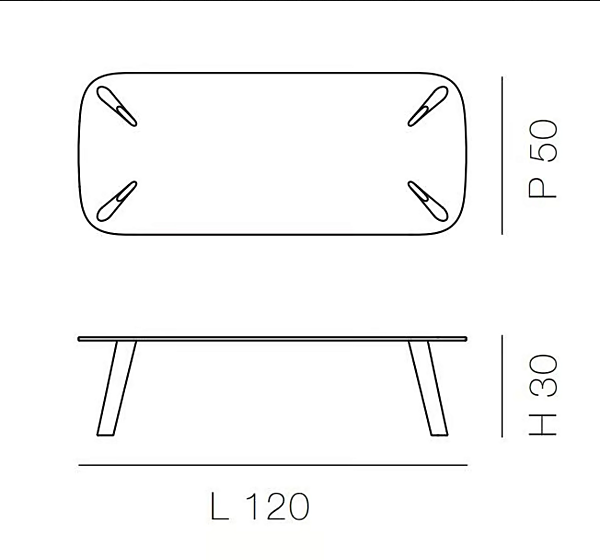 Table basse rectangulaire en marbre de Carrare BROSS Beleos 3211 usine BROSS de l'Italie. Foto №4
