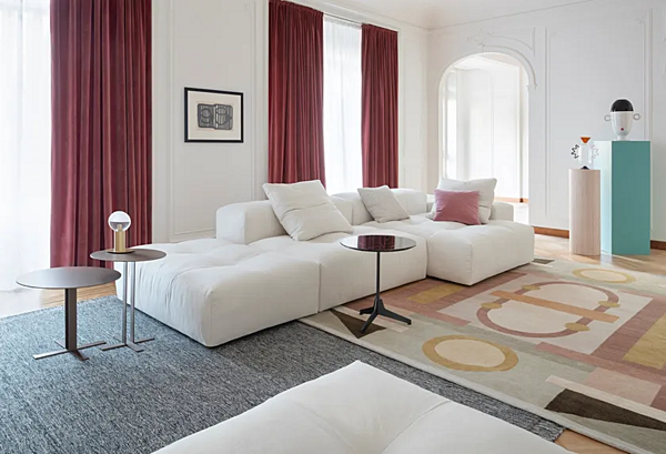 Canapé d'angle en tissu avec housse amovible Saba Pixel usine SABA de l'Italie. Foto №16