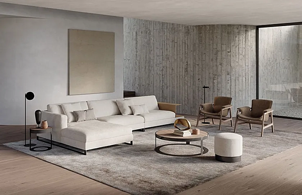 Canapé d'angle en tissu Davis Out Frigerio usine Frigerio de l'Italie. Foto №10