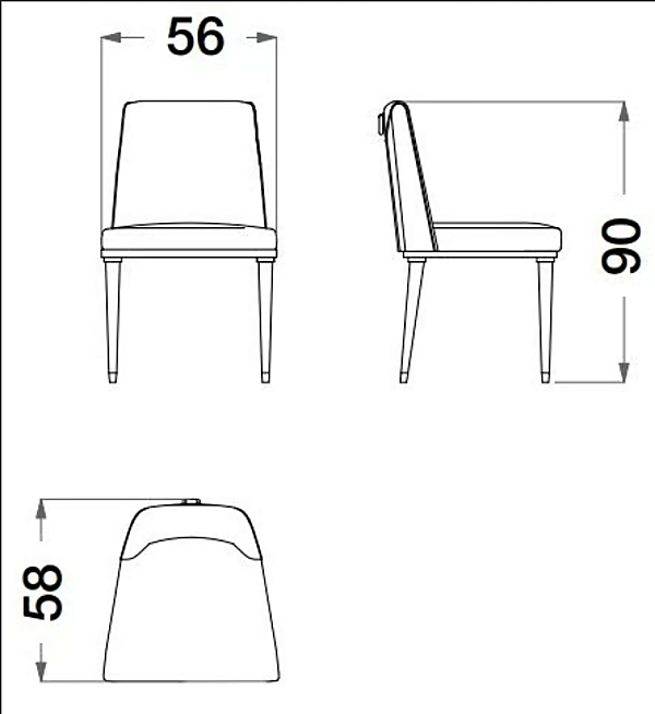 Fauteuil en cuir Sesto Senso CPRN HOMOOD S523 usine CPRN HOMOOD de l'Italie. Foto №3