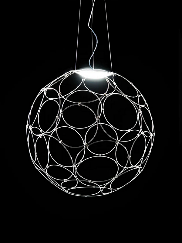 Suspension en acier LED Giro Fabbian usine Fabbian de l'Italie. Foto №12