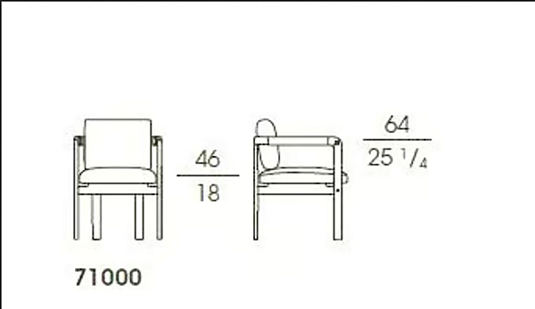 Fauteuil en tissu rembourré avec accoudoirs Montgomery GIORGETTI 71000 usine GIORGETTI de l'Italie. Foto №5
