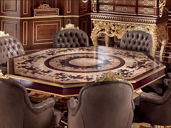 Table octagonal en bois Modenese Luxury Interiors 14105 Table octagonal en bois Modenese Luxury Interiors 14105 usine MODENESE GASTONE de l'Italie